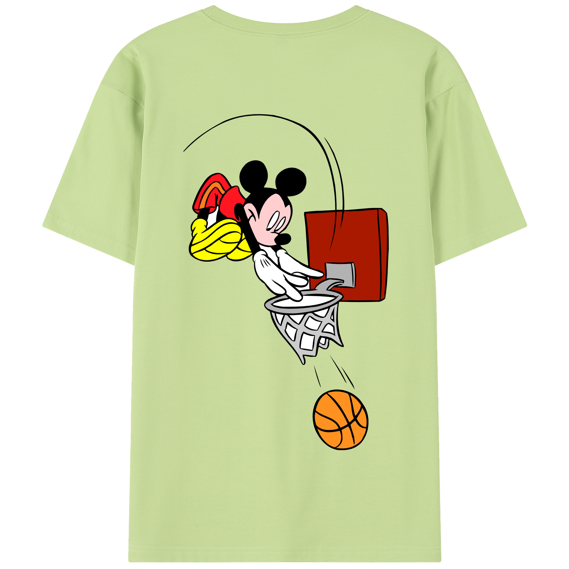 （画像用） ミッキーマウス Mickey Mouse 綿100％半袖Tシャツ（背面プリント）